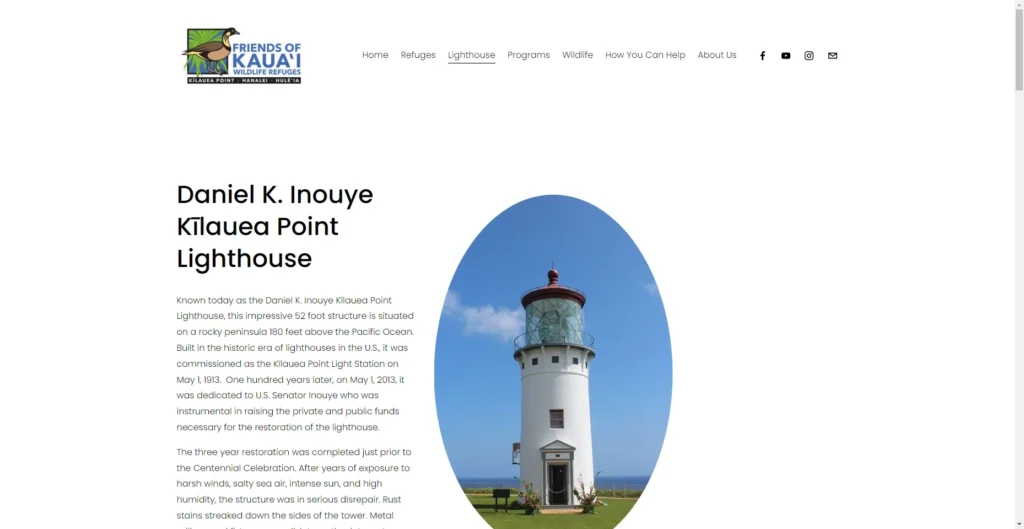 Kilauea Point Lighthouse in Hawaiʻi