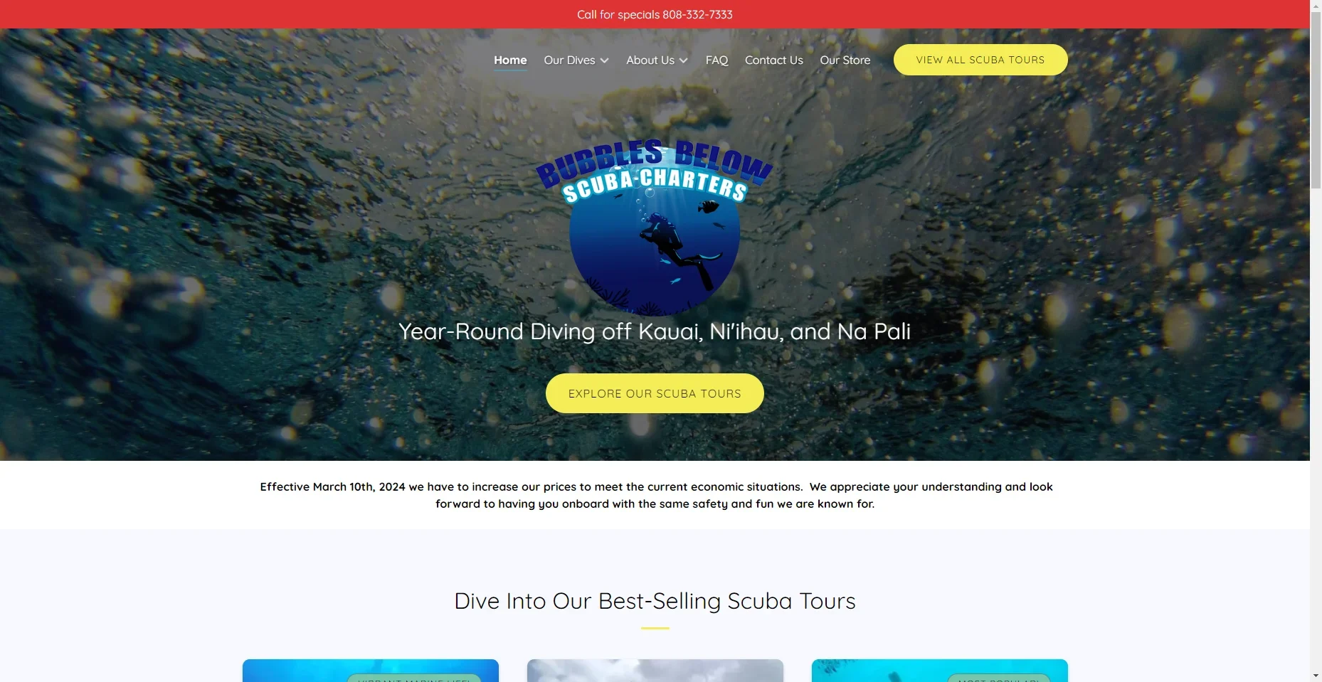 Bubbles Below Scuba Charters in Hawaiʻi