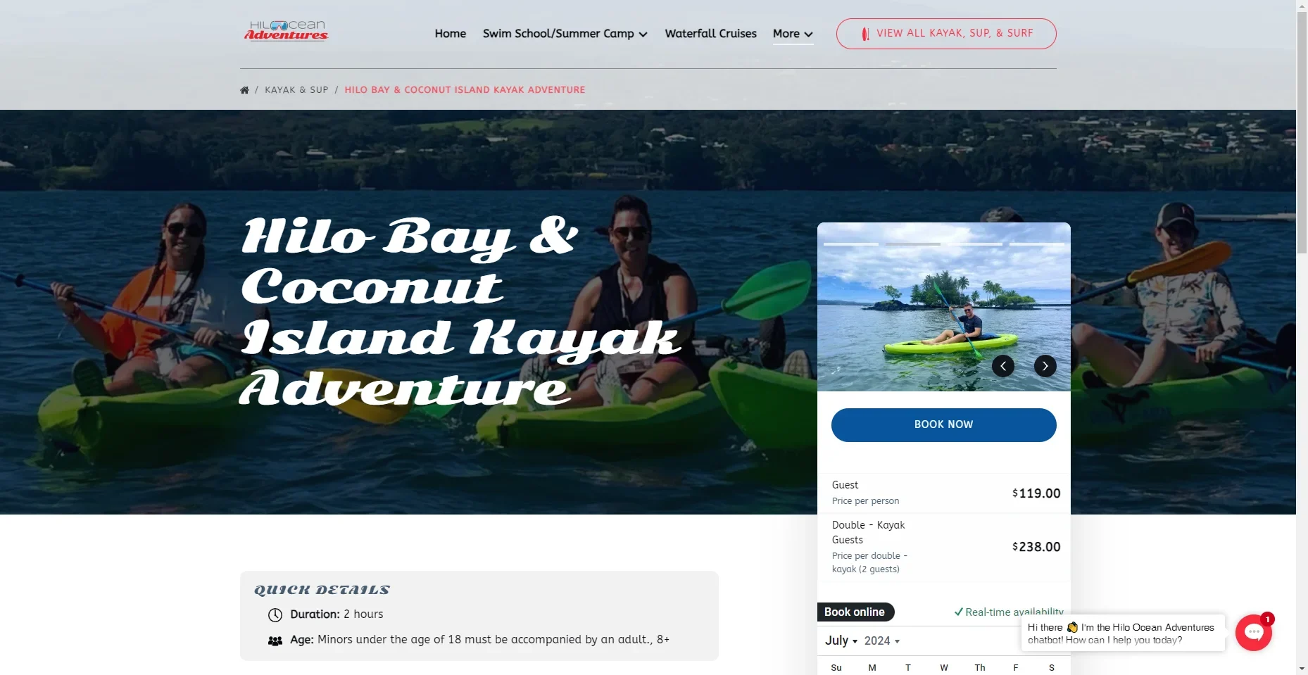 Hilo Ocean Adventures in Hawaiʻi