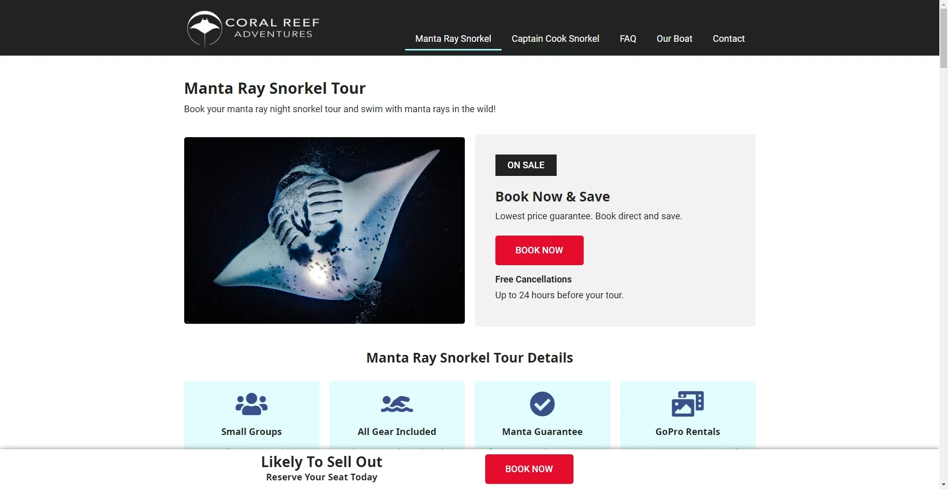 Coral Reef Snorkel Adventures – Manta Ray Tour in Hawaiʻi