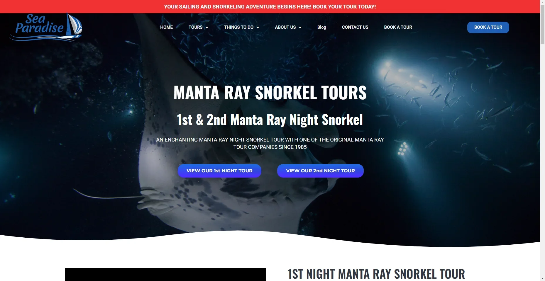Sea Paradise Manta Tour in Hawaiʻi