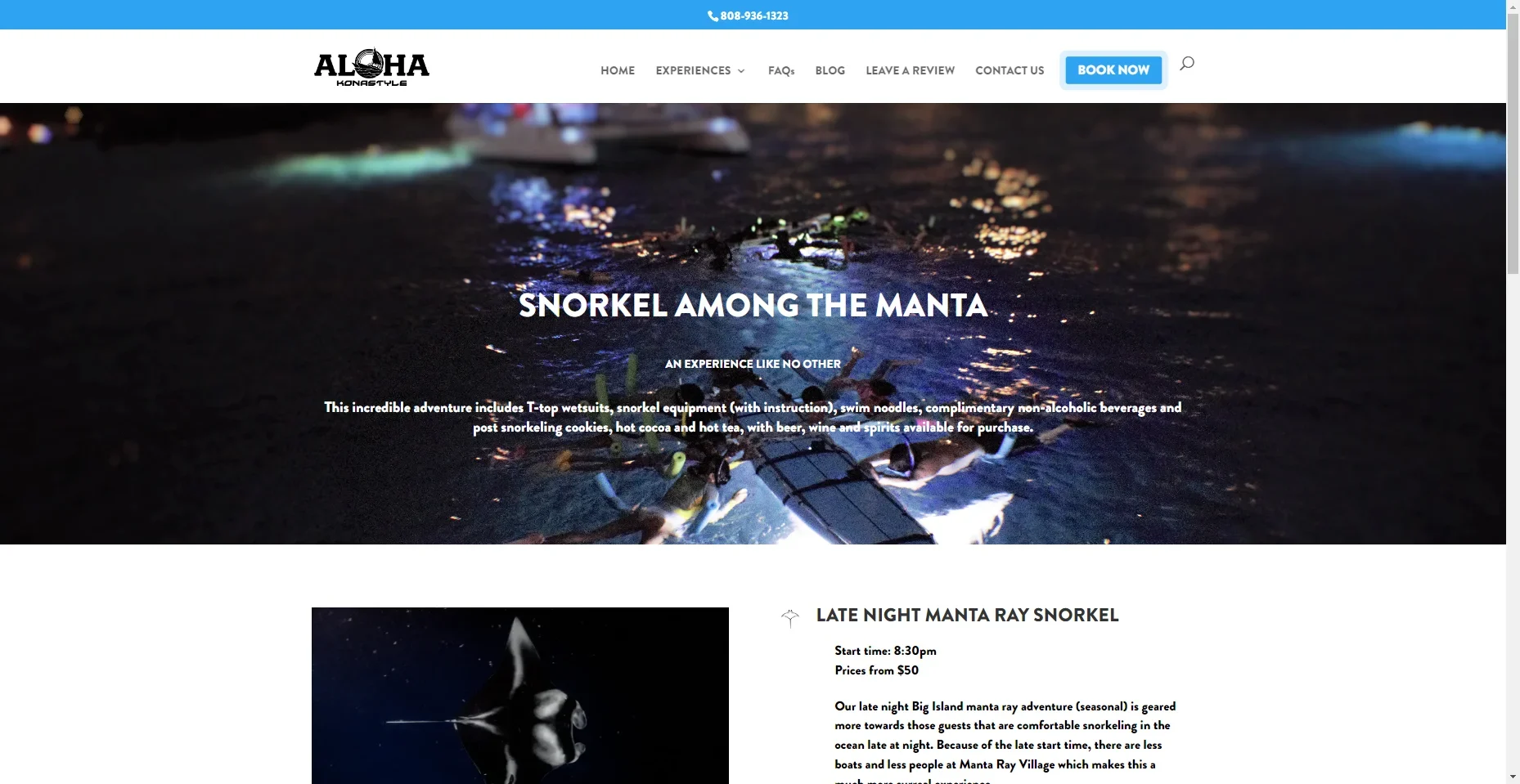 Kona Style Snorkel – the Manta Ray Tour in Hawaiʻi