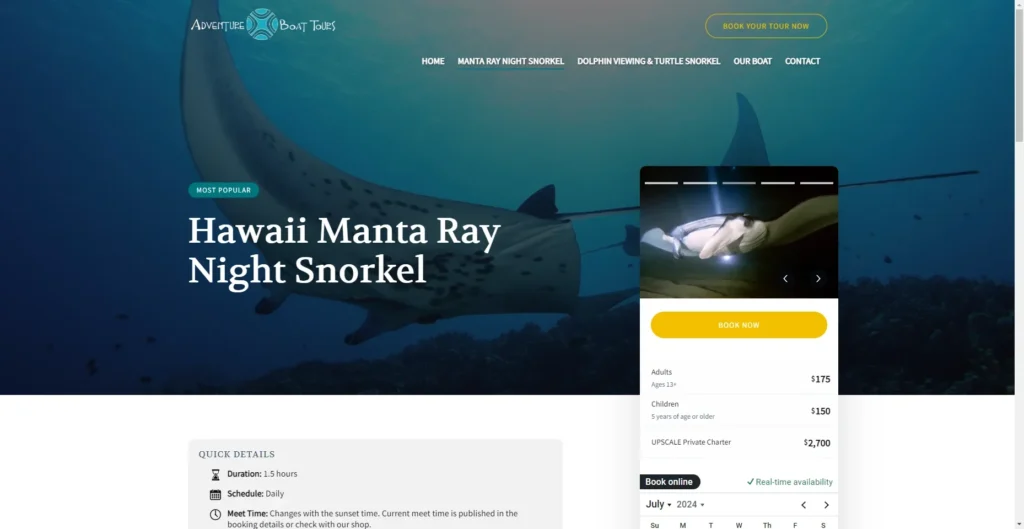Adventure X Boat Tours – Manta Tour in Hawaiʻi