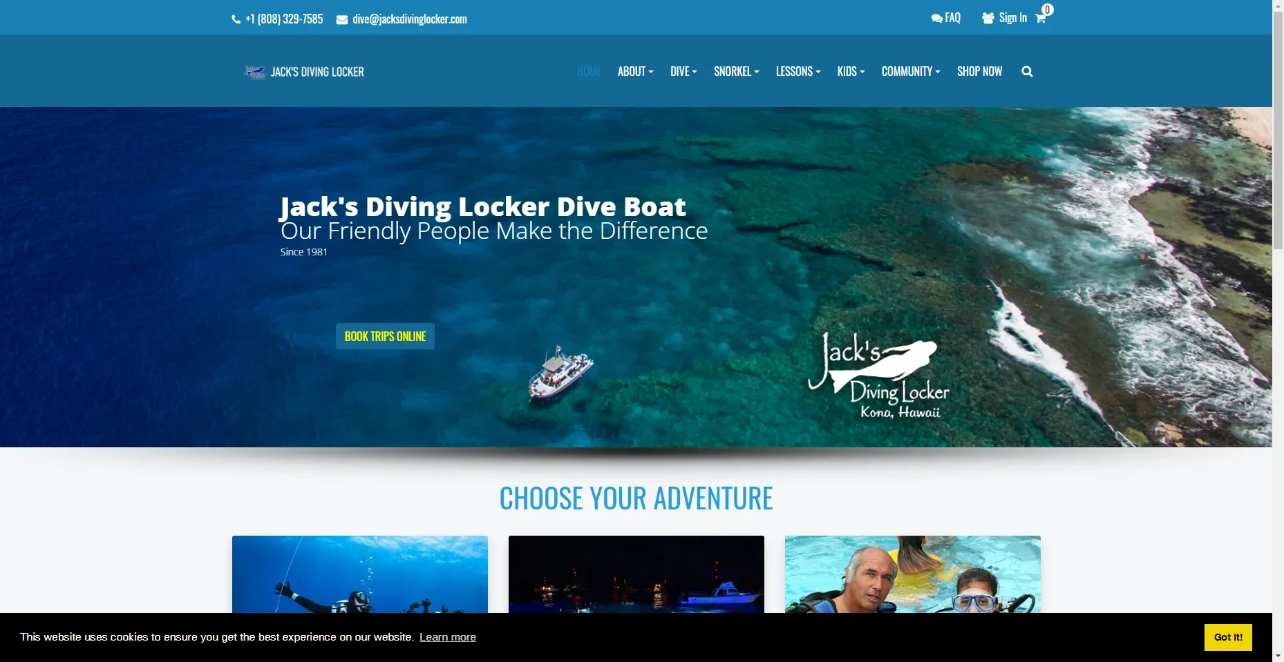 Jack’s Diving Locker in Hawaiʻi