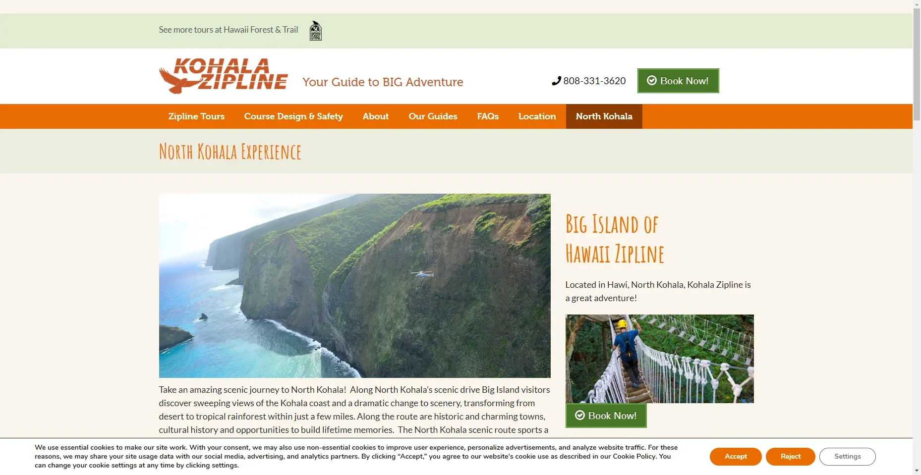 Kohala Zipline in Hawaiʻi