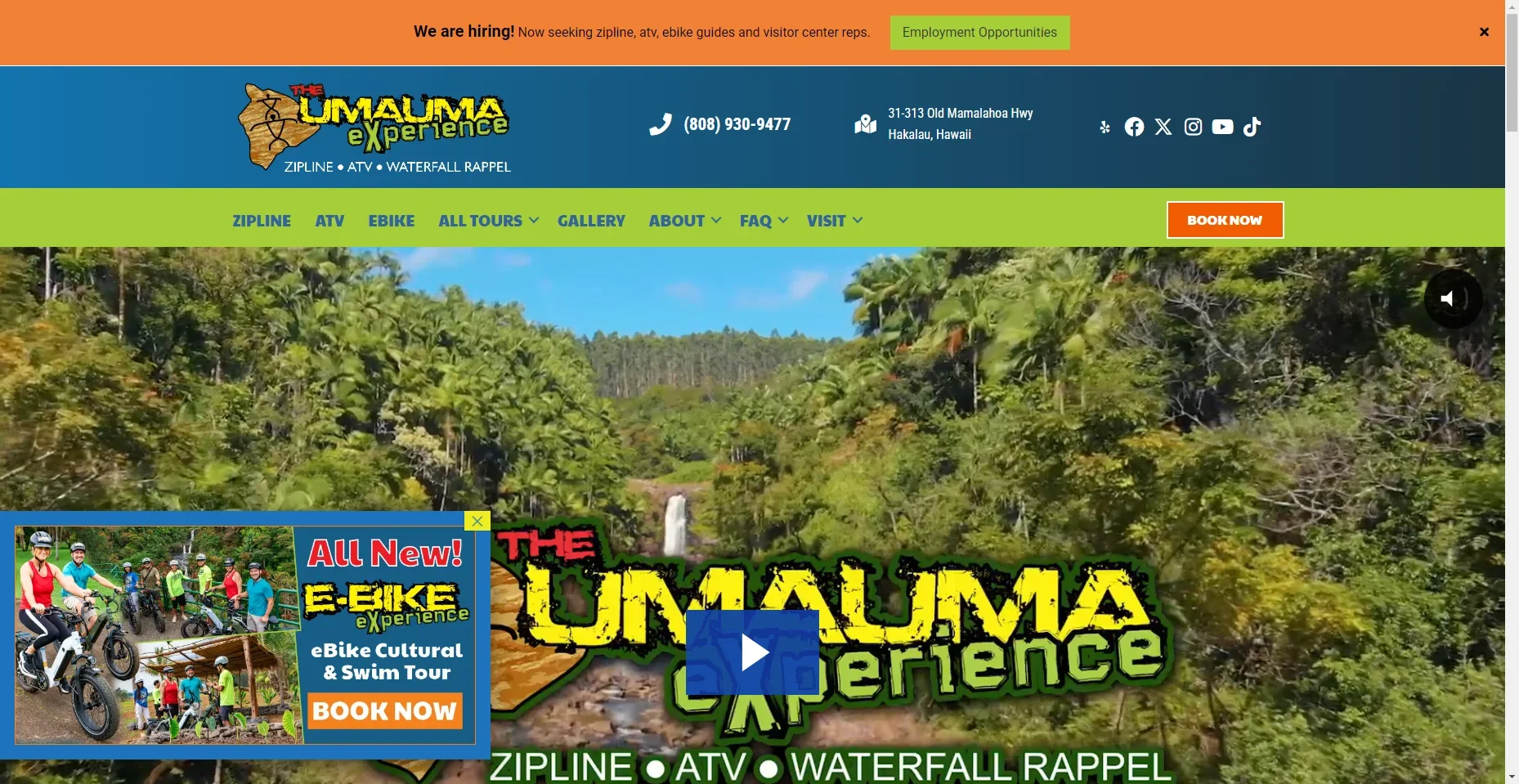 Umauma Zipline in Hawaiʻi