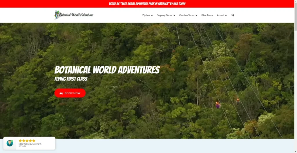 Botanical World Zipline Adventure in Hawaiʻi