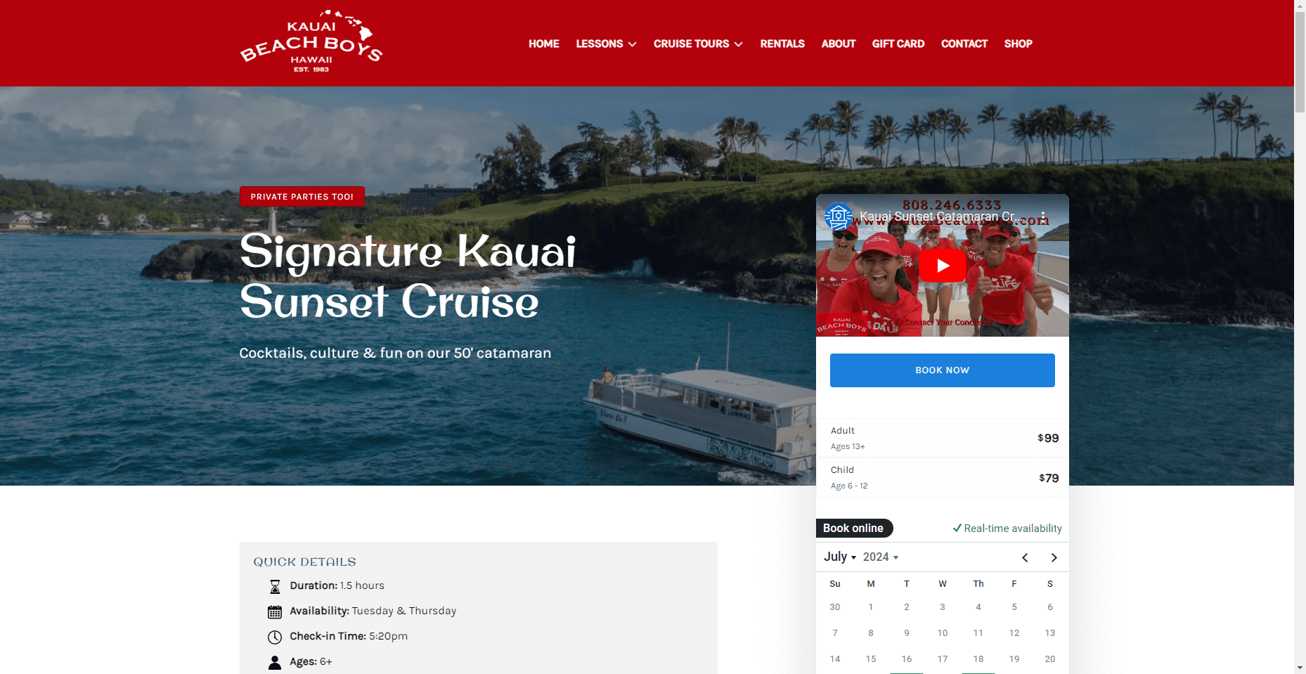 Kauai Beach Boys Sunset Cruise in Hawaiʻi
