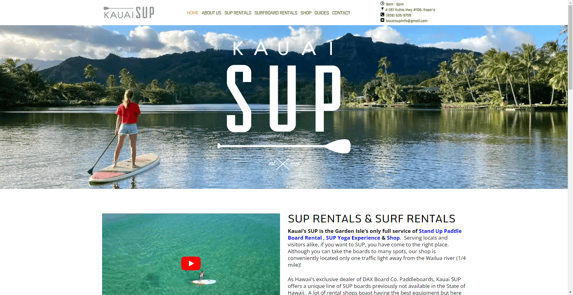 Kauai SUP in Hawaiʻi