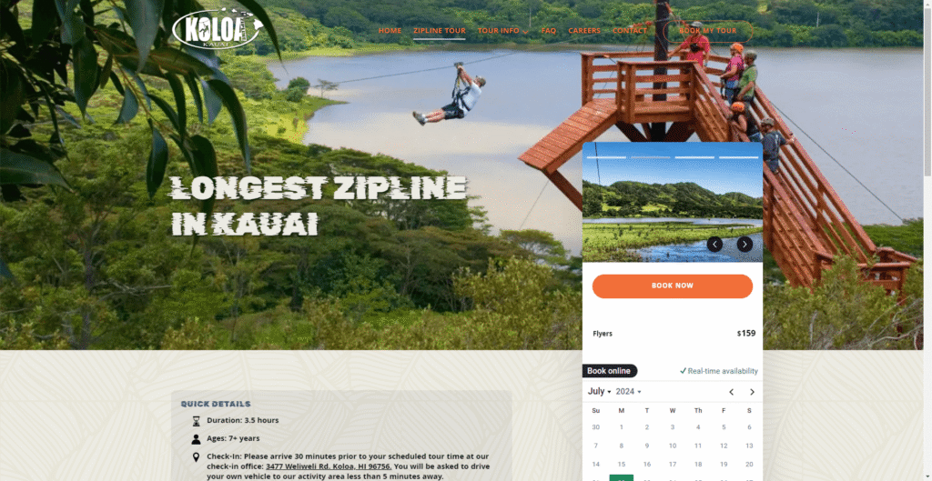 Koloa Zipline in Hawaiʻi