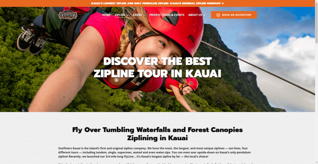 Outfitters Kauai Zipline Tours in Hawaiʻi