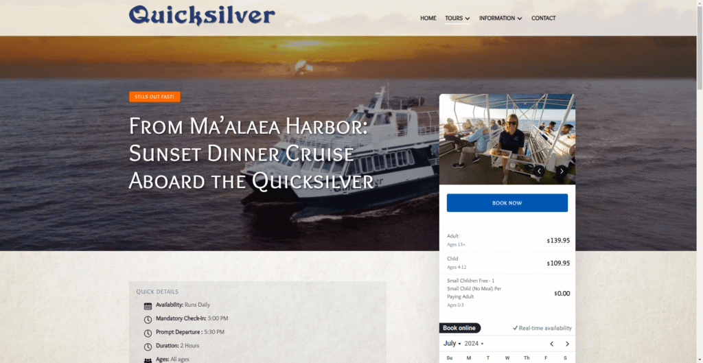 Quicksilver Sunset Dinner Cruise in Hawaiʻi