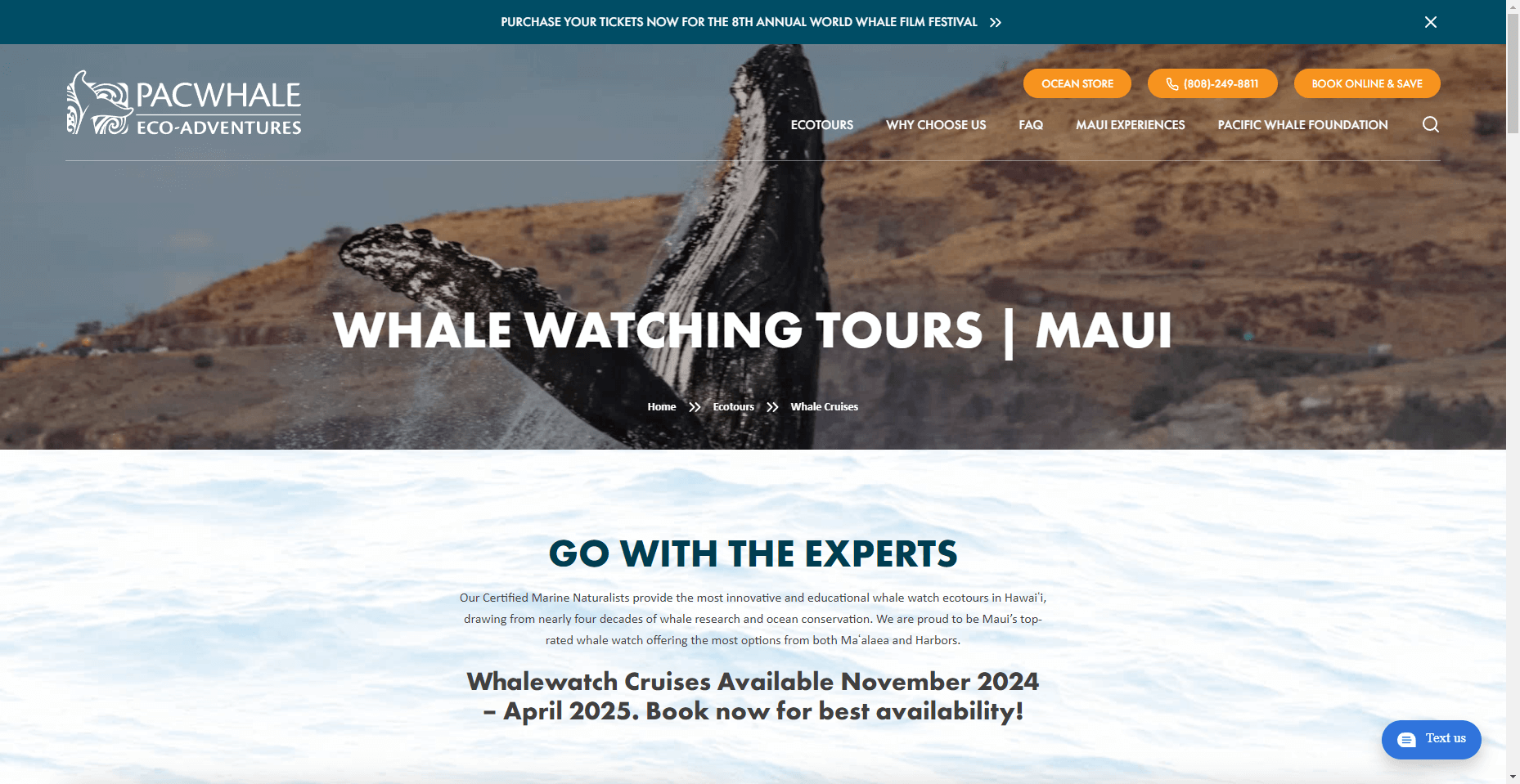 Pacific Whale Eco-Adventures in Hawaiʻi