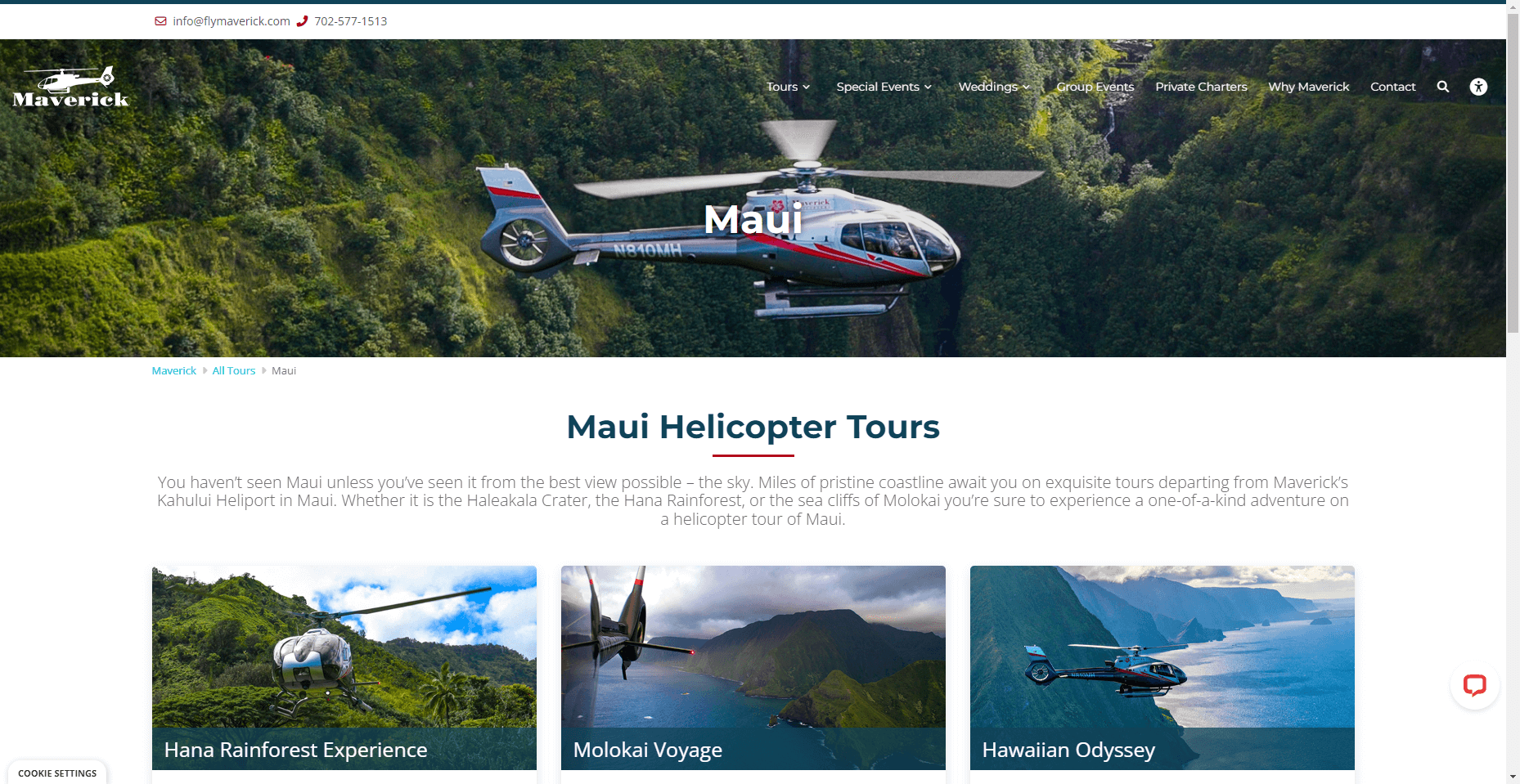 Maverick Helicopters in Hawaiʻi