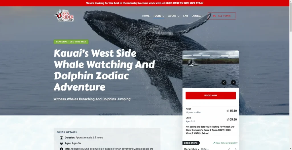 Sea Rider Adventures Dolphin Tours in Hawaiʻi