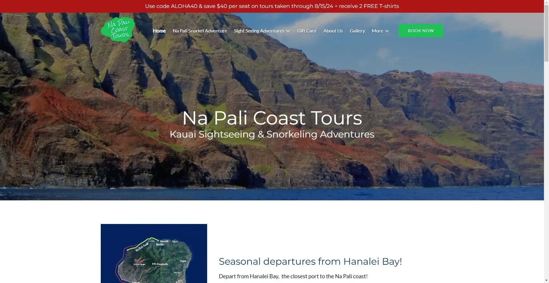 Na Pali Coast Hanalei Tours in Hawaiʻi
