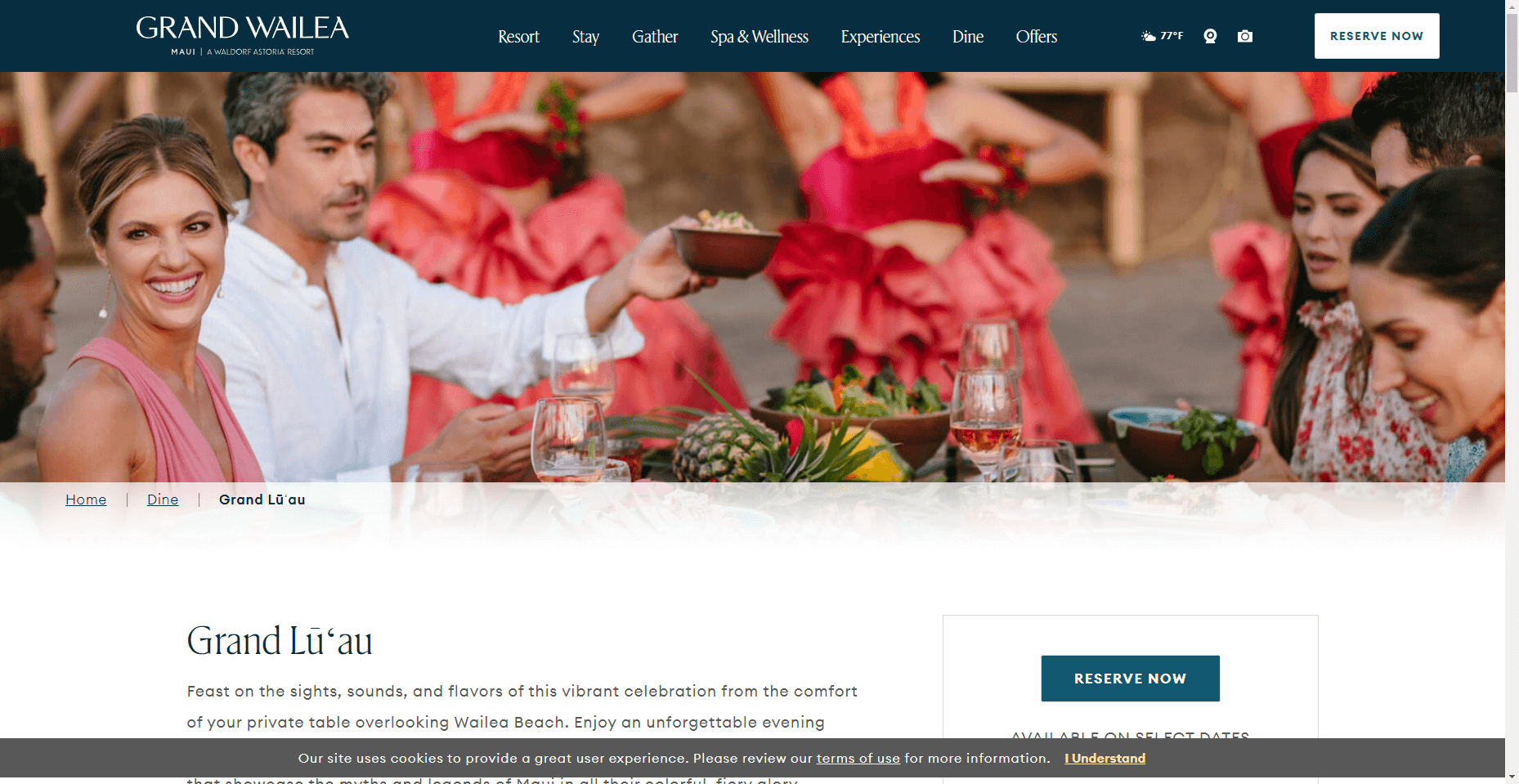Grand Wailea Luau in Hawaiʻi