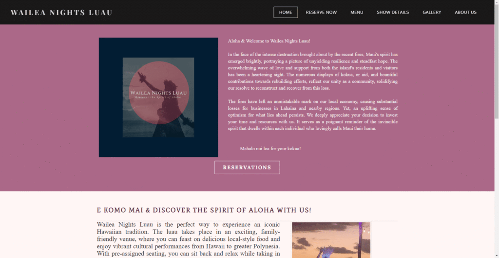 Wailea Nights Luau in Hawaiʻi
