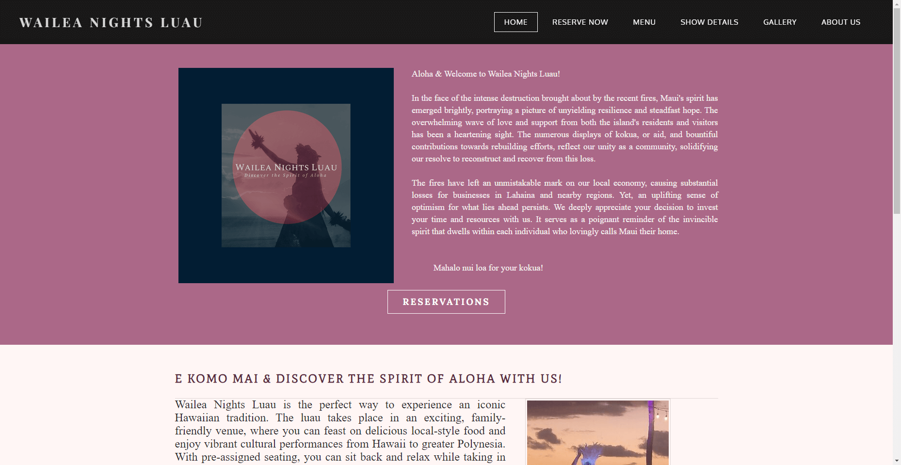 Wailea Nights Luau in Hawaiʻi