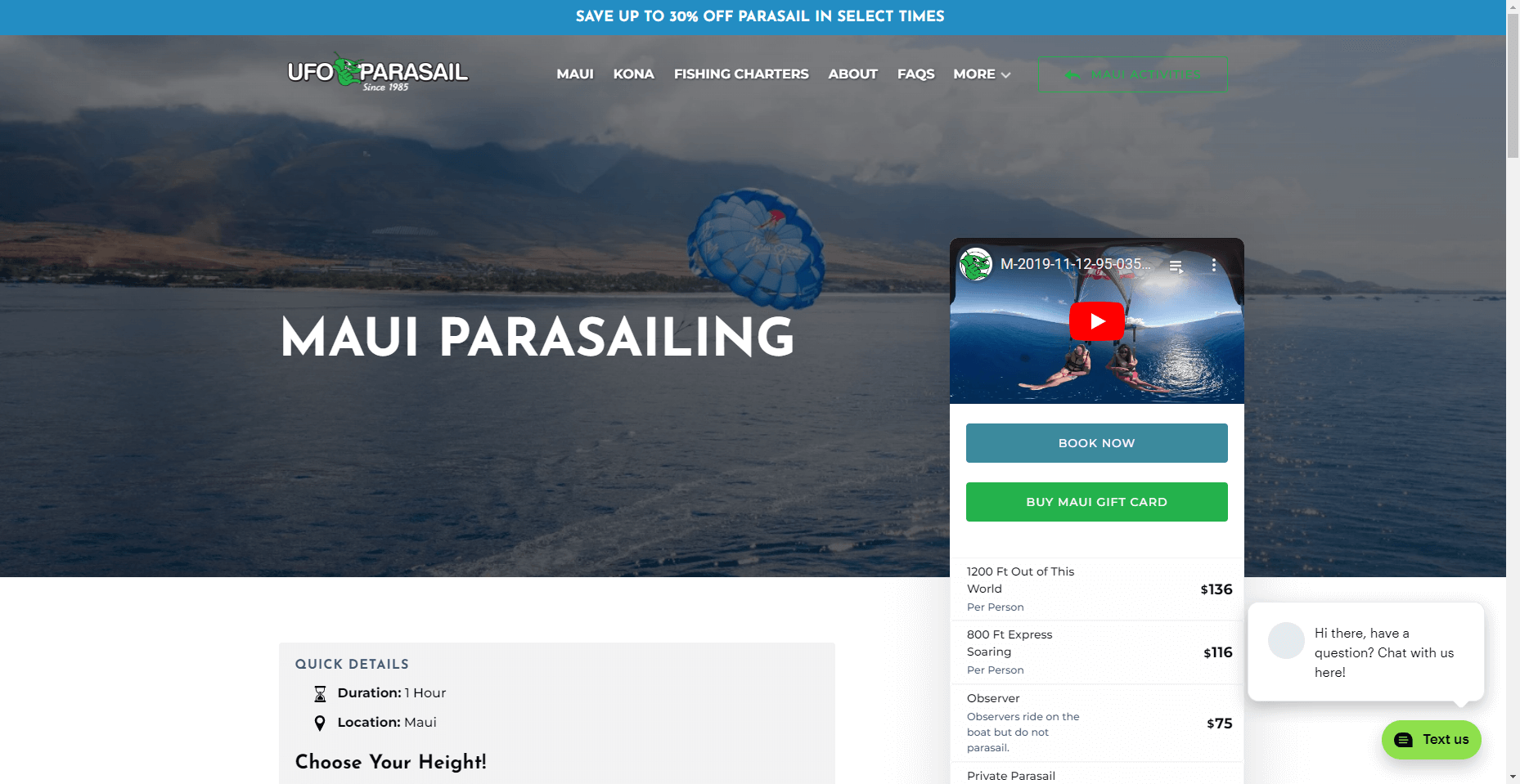 UFO Parasail in Hawaiʻi