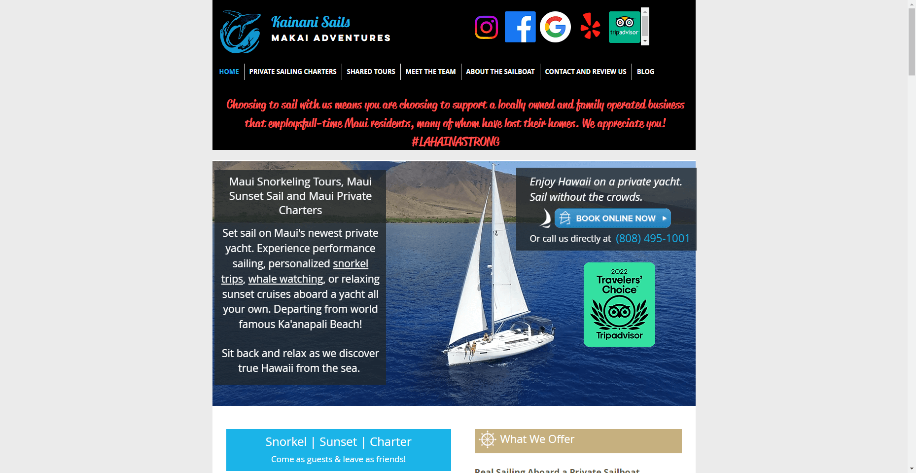 Kainani Sailing Charters in Hawaiʻi