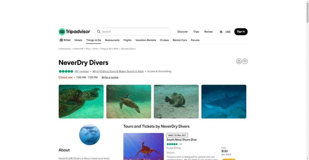 Never Dry Divers in Hawaiʻi