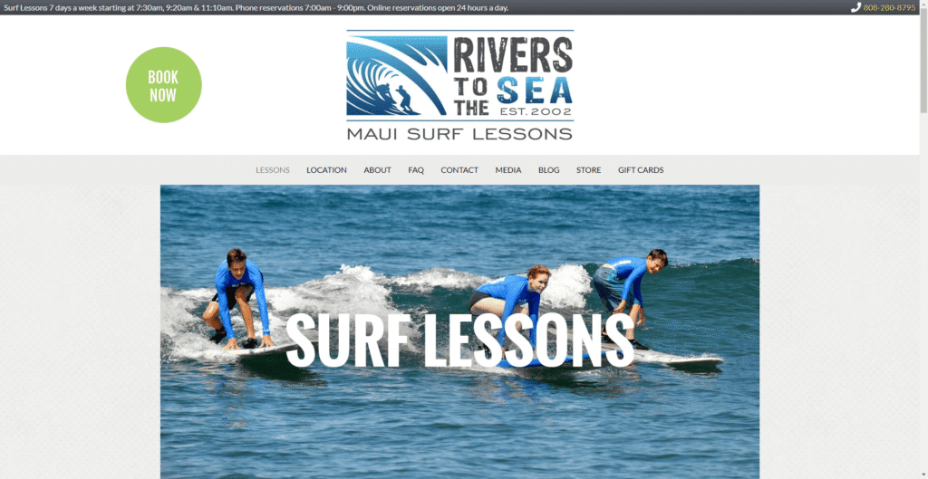 Rivers to the Sea Surf Lessons in Hawaiʻi