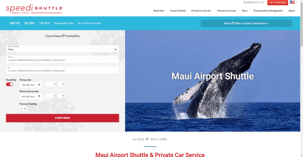 SpeediShuttle Maui in Hawaiʻi