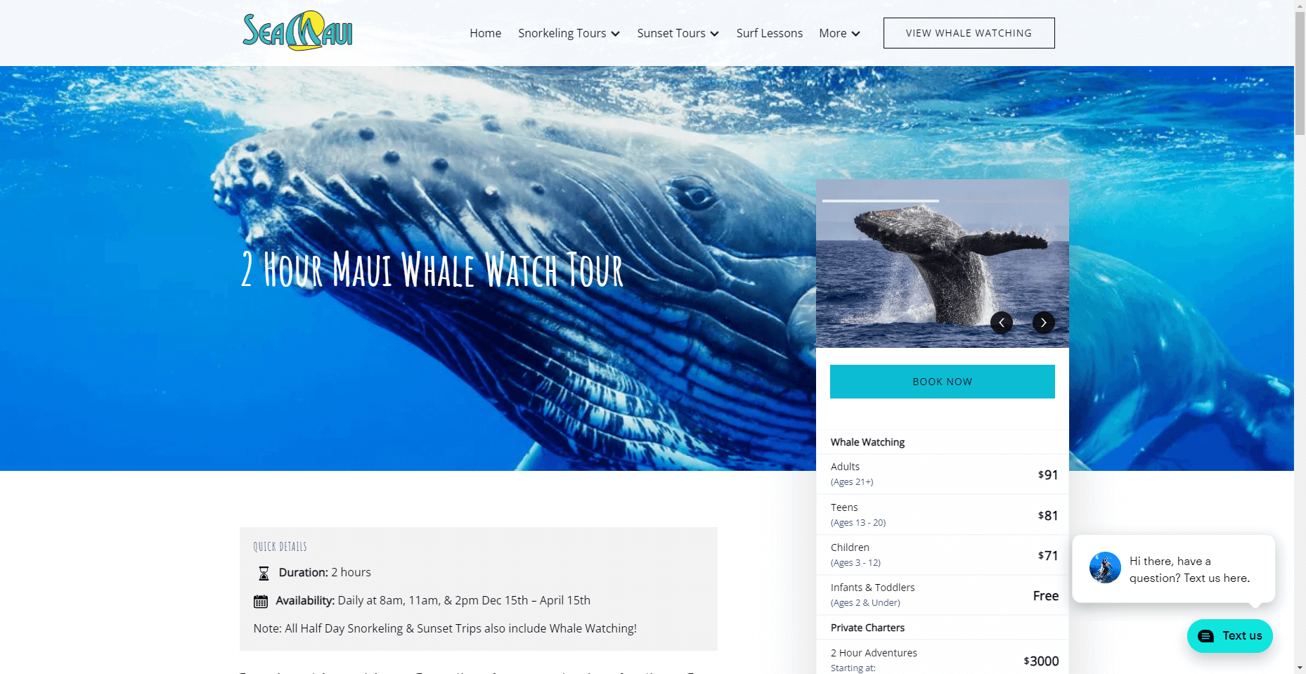 Sea Maui Whale Watch in Hawaiʻi