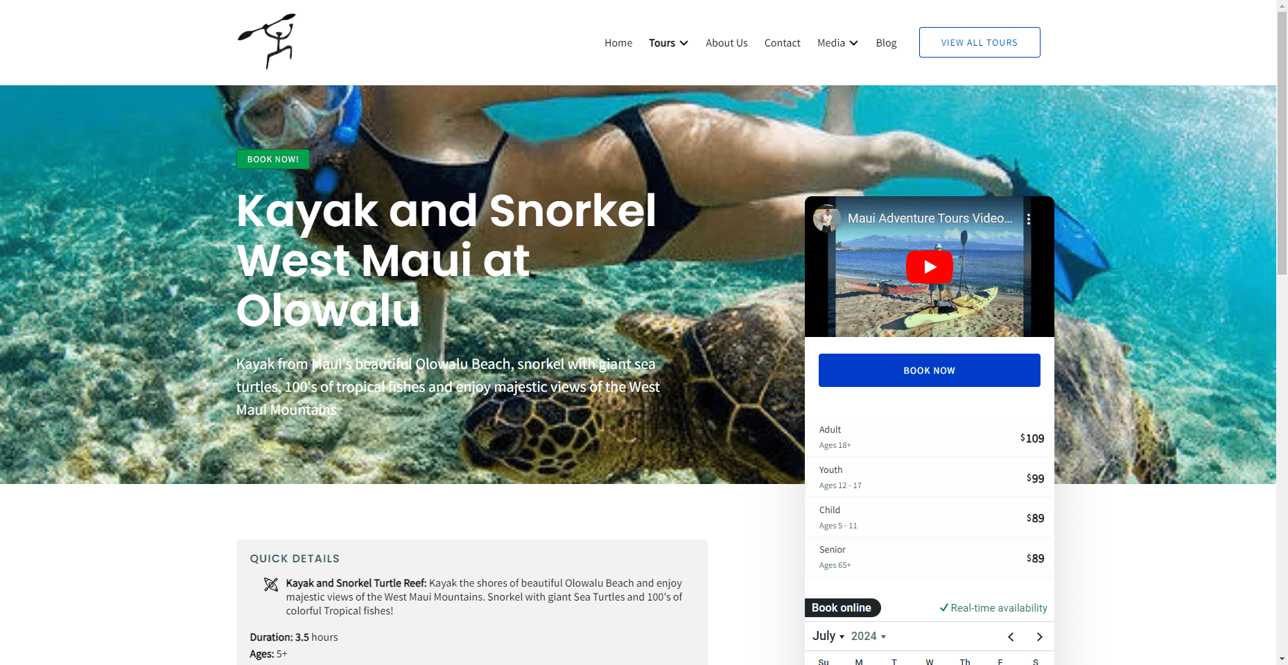 Maui Adventure Tours Kayak Whale Watch off West Maui in Hawaiʻi