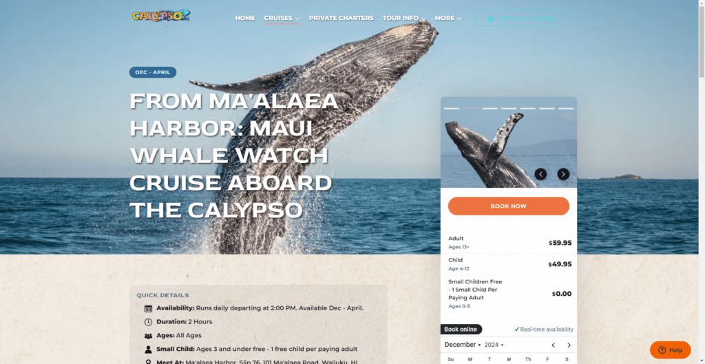 Calypso Whale Watch in Hawaiʻi