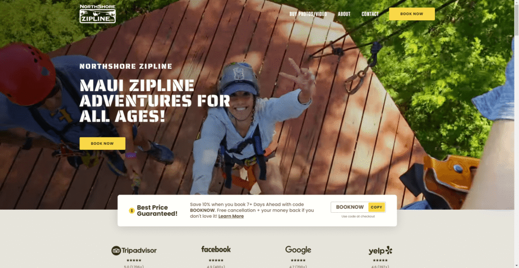 Northshore Zipline in Hawaiʻi