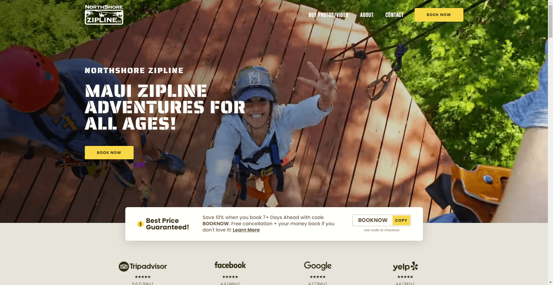 Northshore Zipline in Hawaiʻi