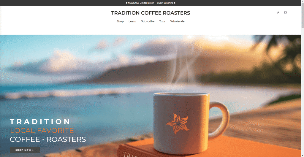 Tradition Coffee Roasters in Hawaiʻi