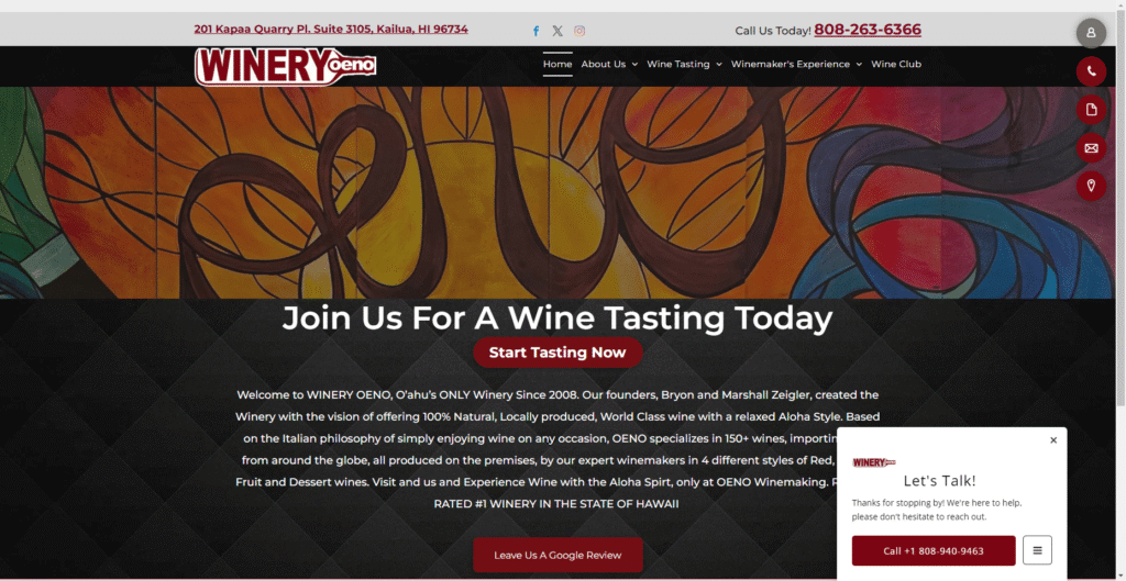 Oeno Winemaking in Hawaiʻi