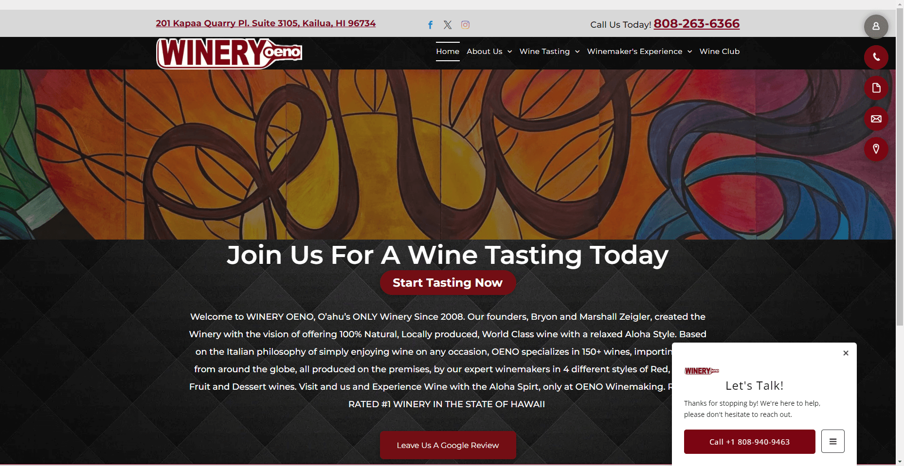 Oeno Winemaking in Hawaiʻi
