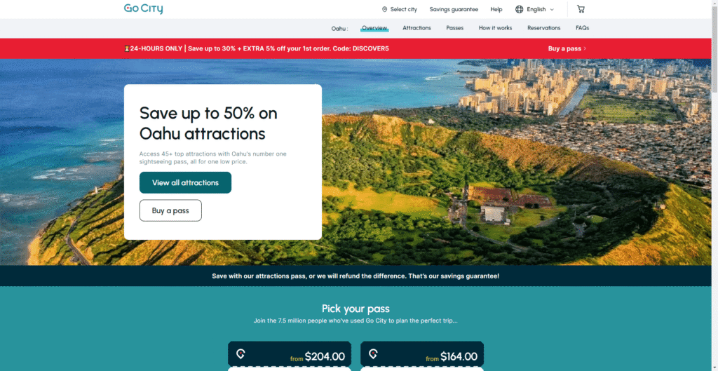 Go City: Oahu All-Inclusive Pass with 45+ Attractions and Tours in Hawaiʻi