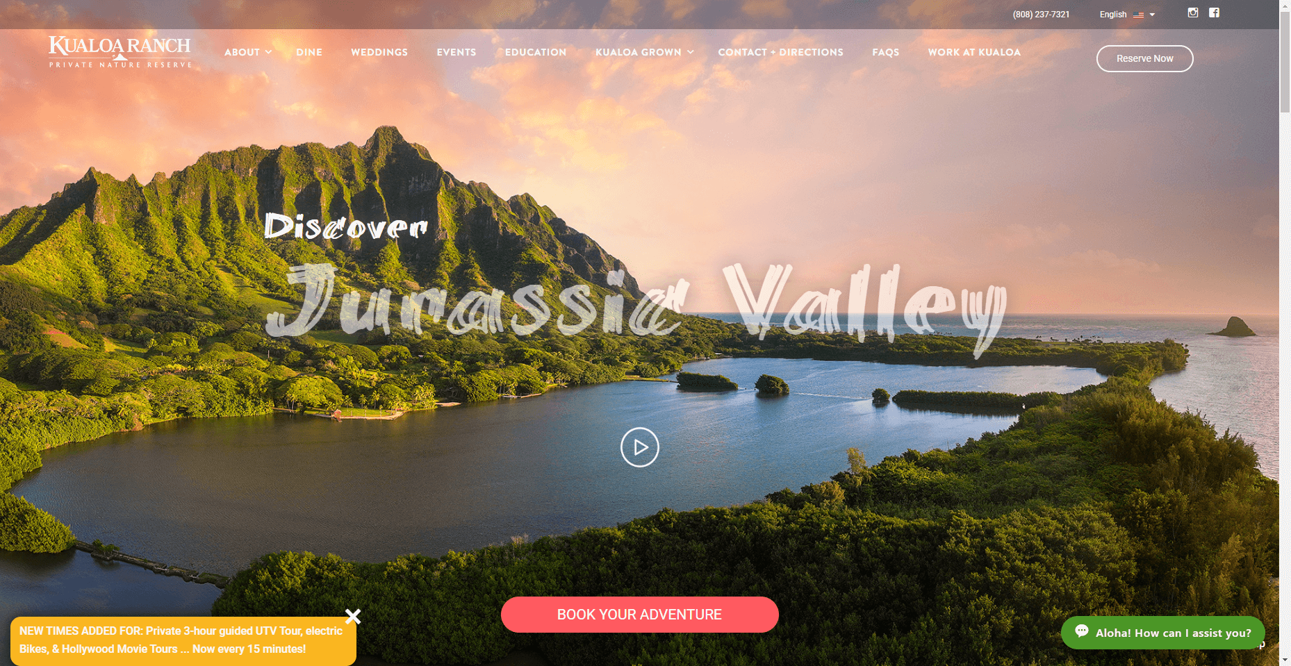 Kualoa Ranch in Hawaiʻi