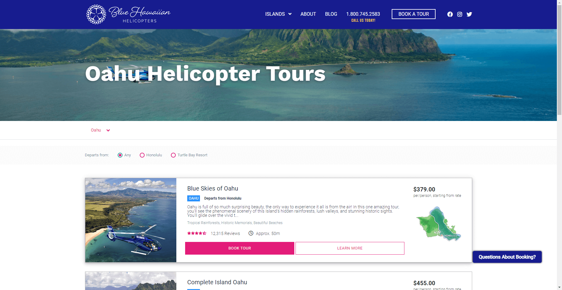 Blue Hawaiian Helicopter in Hawaiʻi