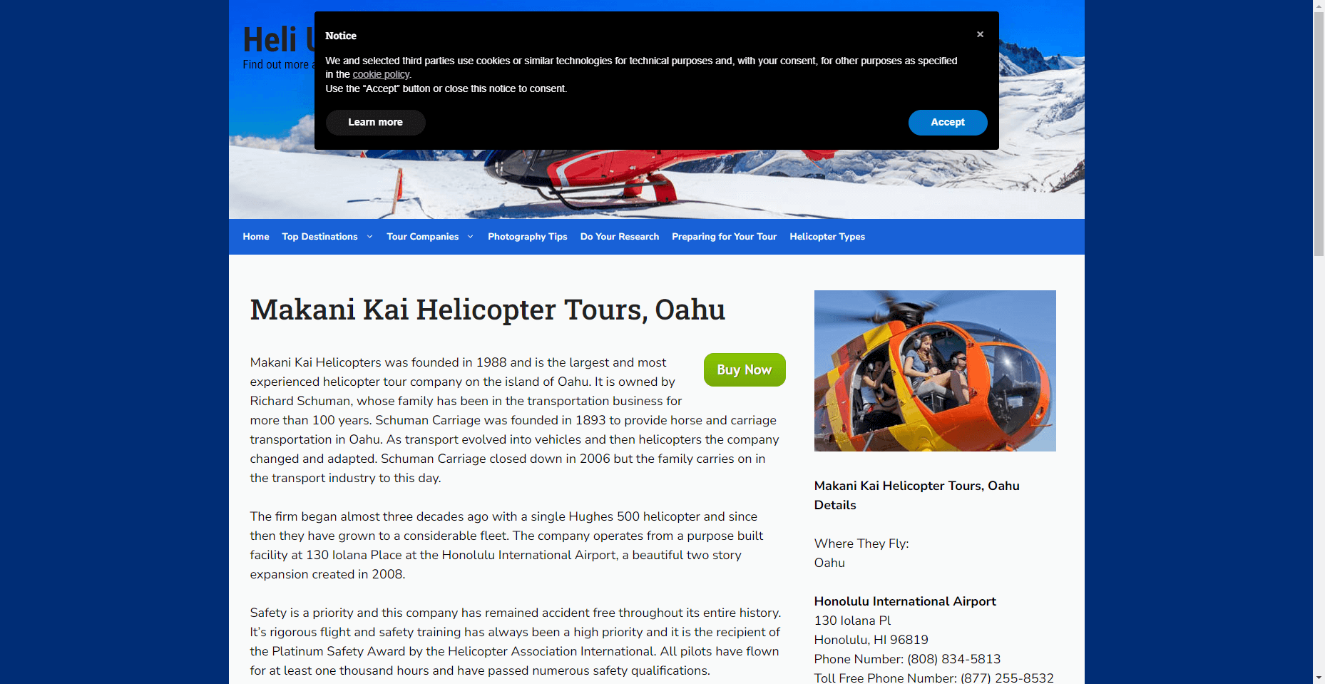 Makani Kai Helicopters in Hawaiʻi