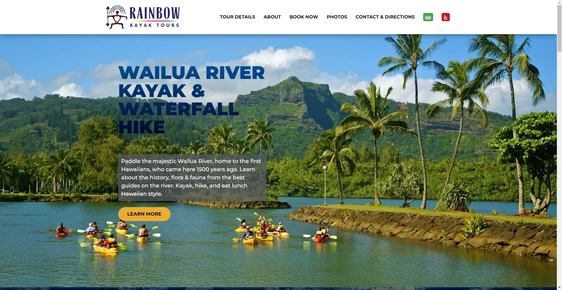 Rainbow Kayak and Hike in Hawaiʻi