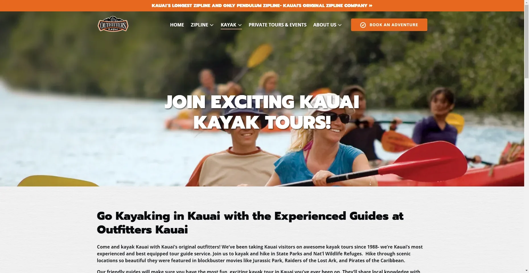 Outfitters Kauai Kayak Tours in Hawaiʻi