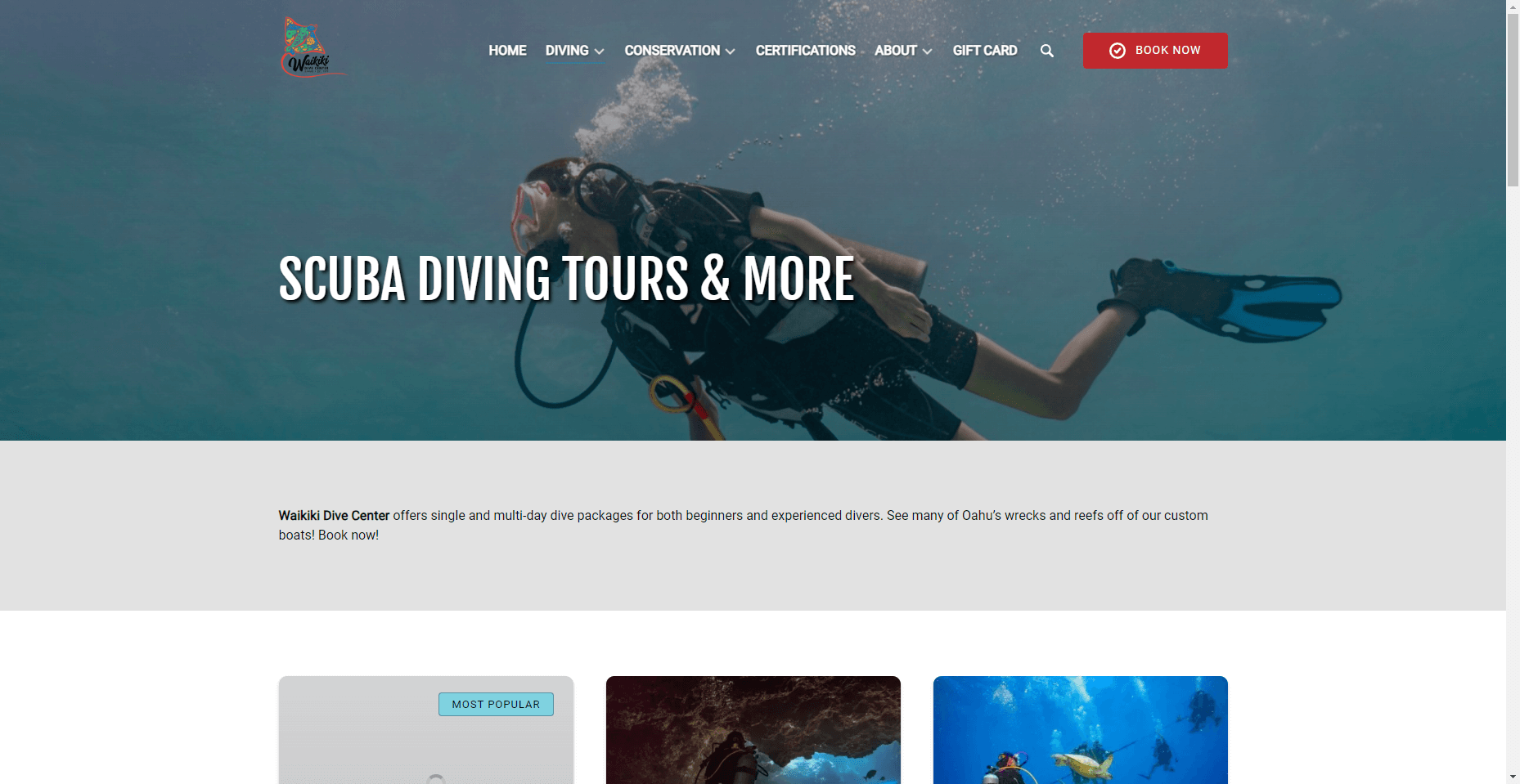 Waikiki Dive Center in Hawaiʻi