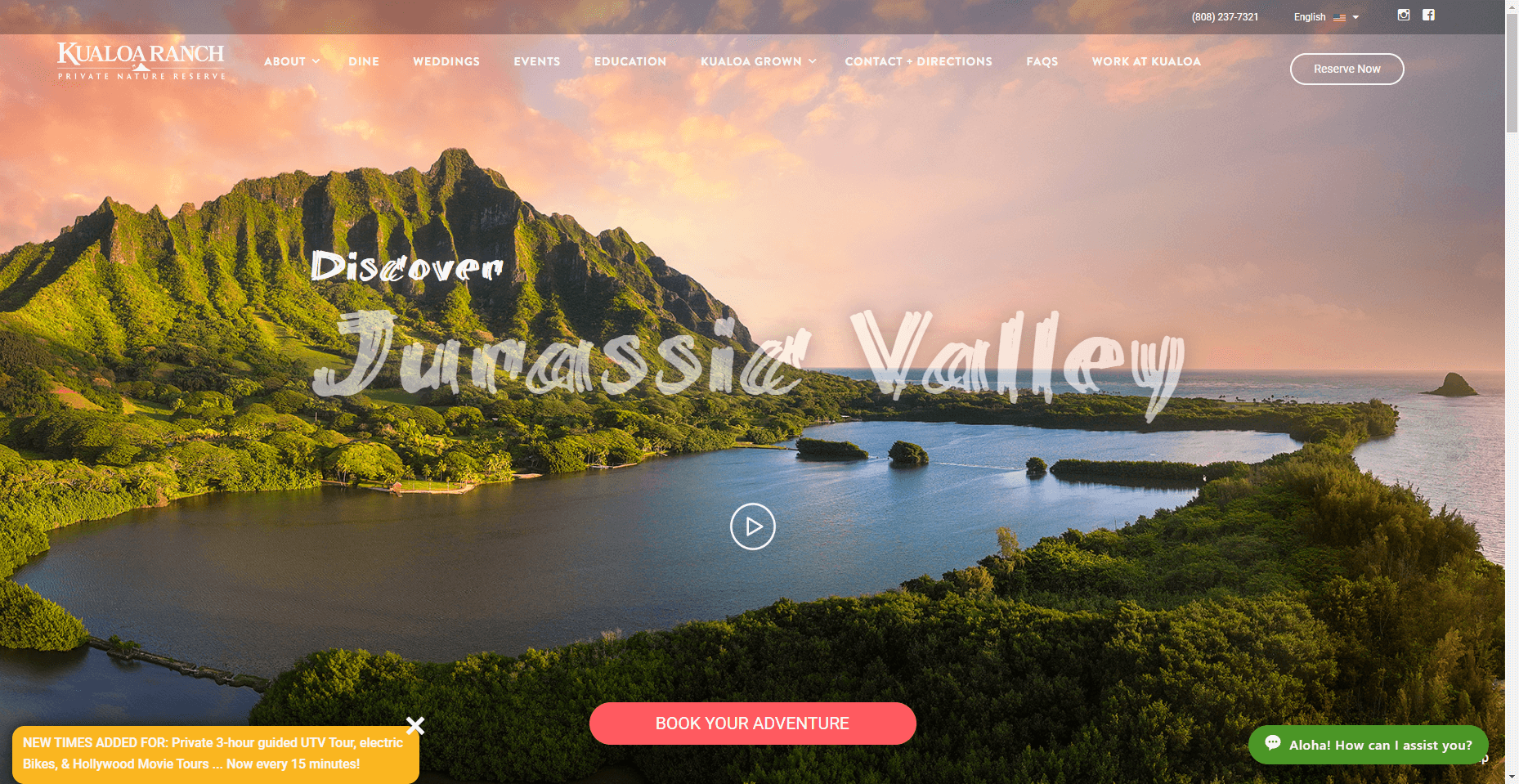 Kualoa Ranch in Hawaiʻi