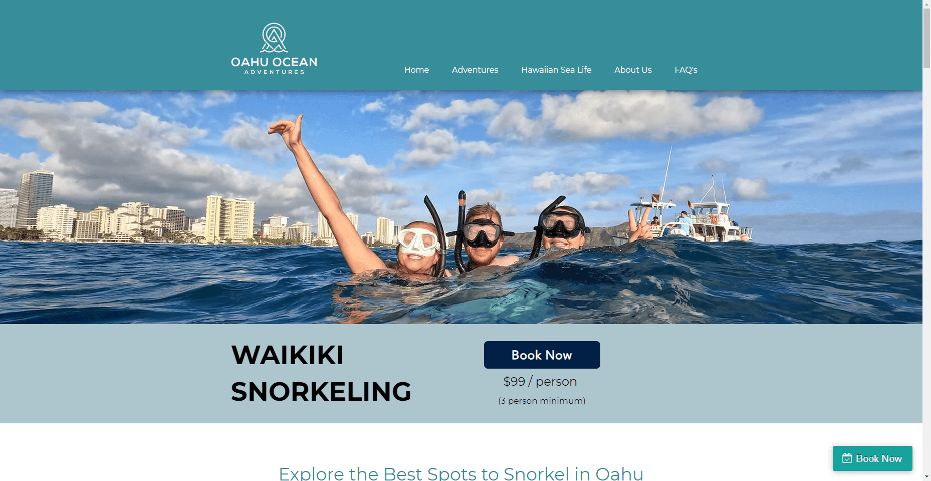 Oahu Ocean Adventures in Hawaiʻi