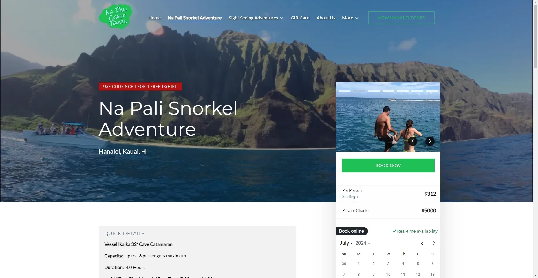 Na Pali Coast Tours in Hawaiʻi