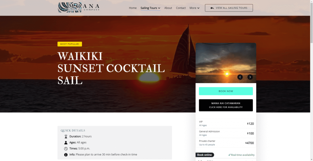 Moana Sailing Company in Hawaiʻi