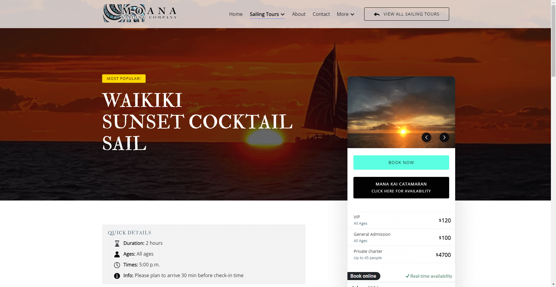 Moana Sailing Company in Hawaiʻi