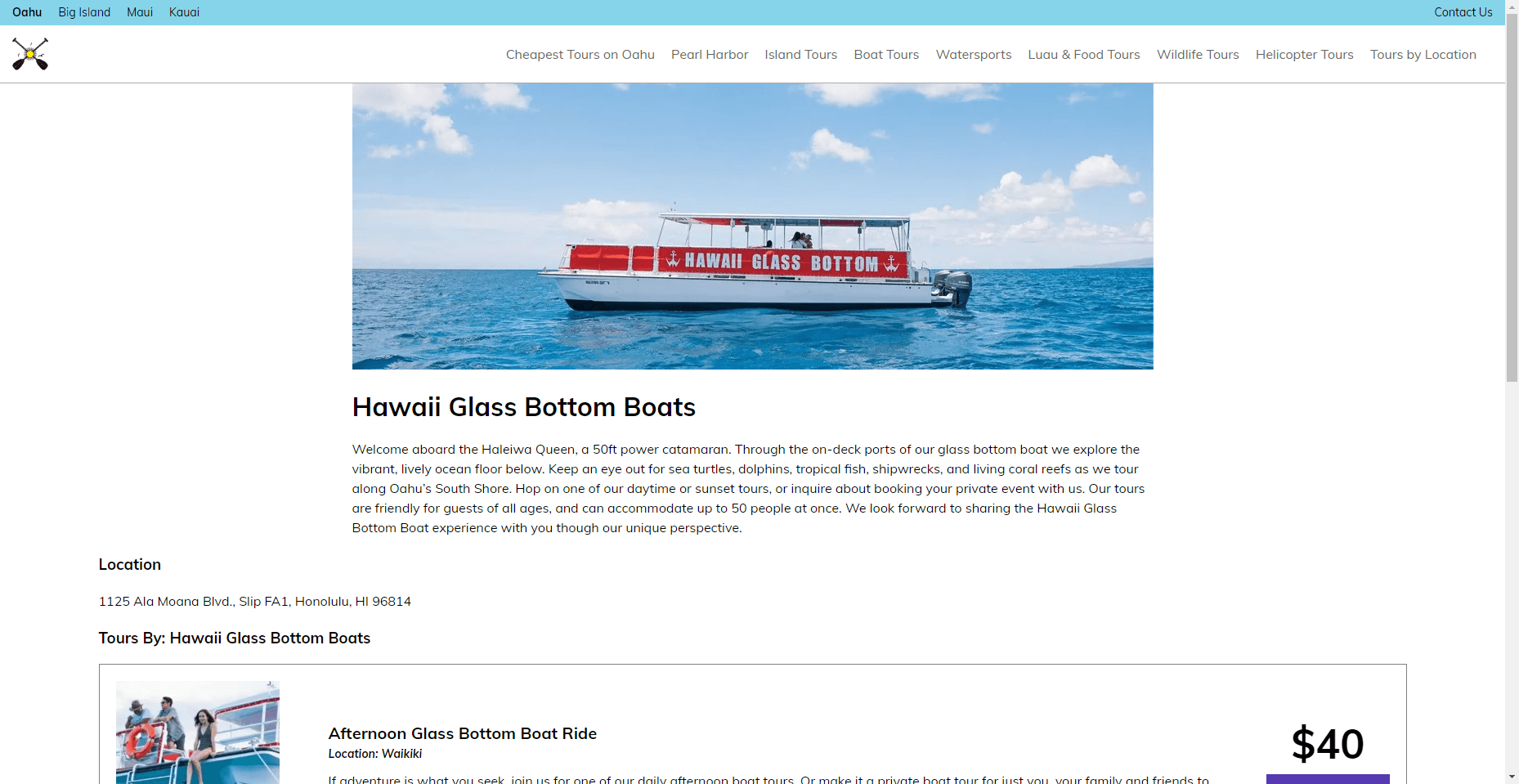 Hawaii Glass Bottom Boats in Hawaiʻi