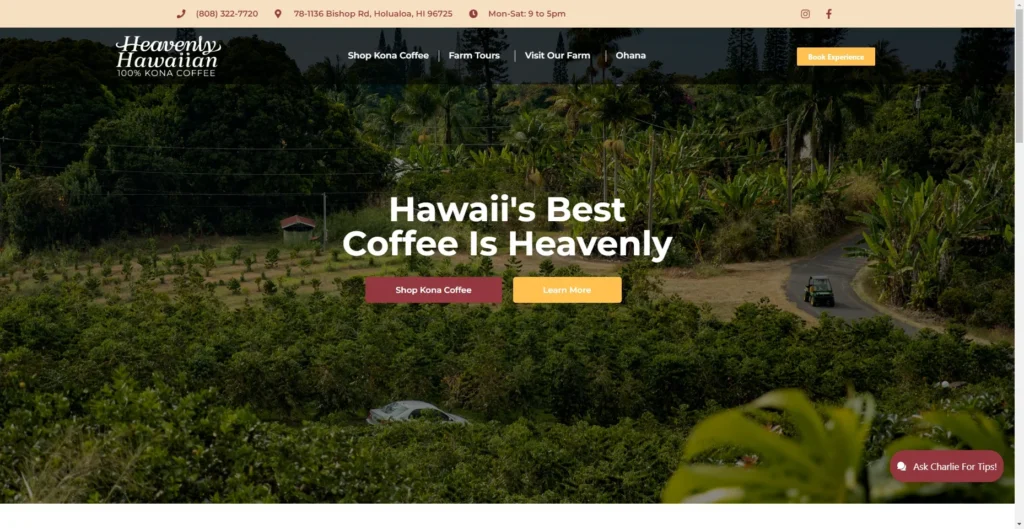 Heavenly Hawaiian Coffee Farm in Hawaiʻi